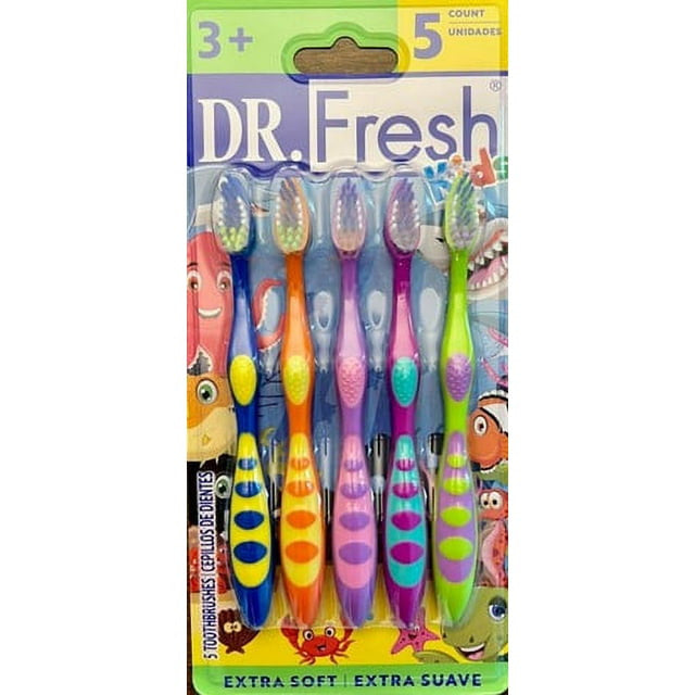 Dr Fresh Kids Toothbrushes Extra Soft, 5 Ea